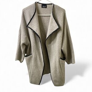 ZARA Knit Draped Open Front Jacket – Size Small